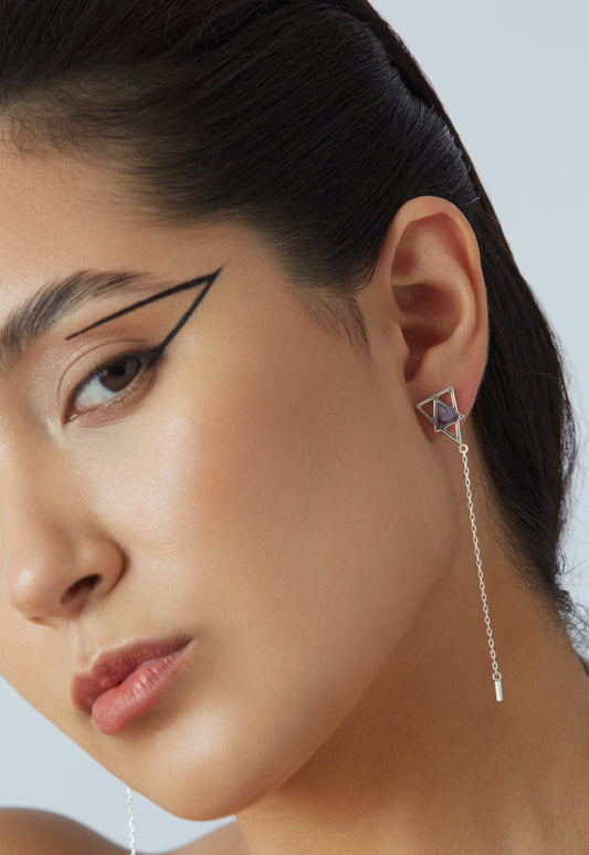 UNCU OHRRINGE AMETHYST