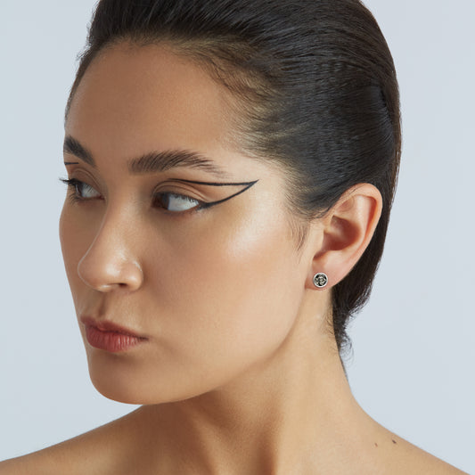 STUD EARRINGS PYRITE