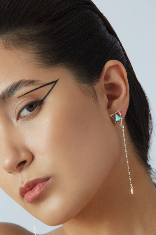 UNCU OHRRINGE AMAZONIT